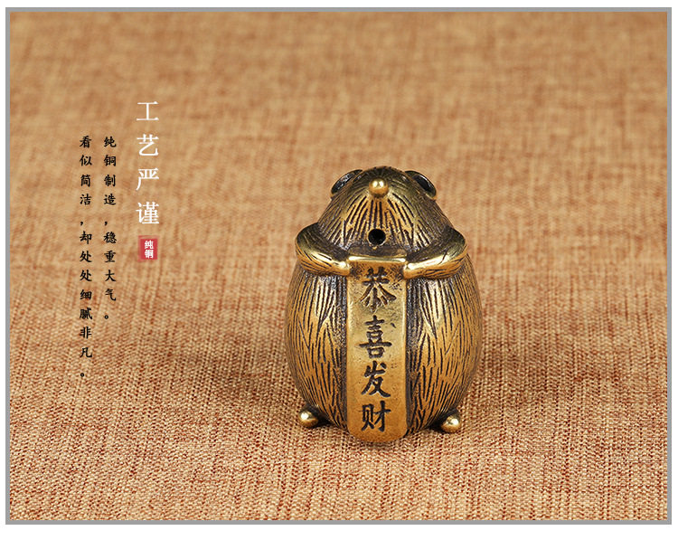 Original Antique Collection Play with Small Bronze Ware Congratulations on Fortune Copper Mouse Press Paper Viewer Zodiac Rat Ornaments Handmade