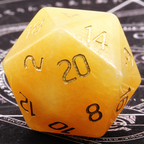 D20 natural topaz stone dragon and Dragon DnD Wan Zhi brand fifth personality running group digital dice