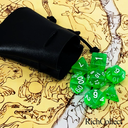 Dragon и Dungeon dnd yayli прозрачные зеленые и белые персонажи trpg kusalu ground group coc board dice dice
