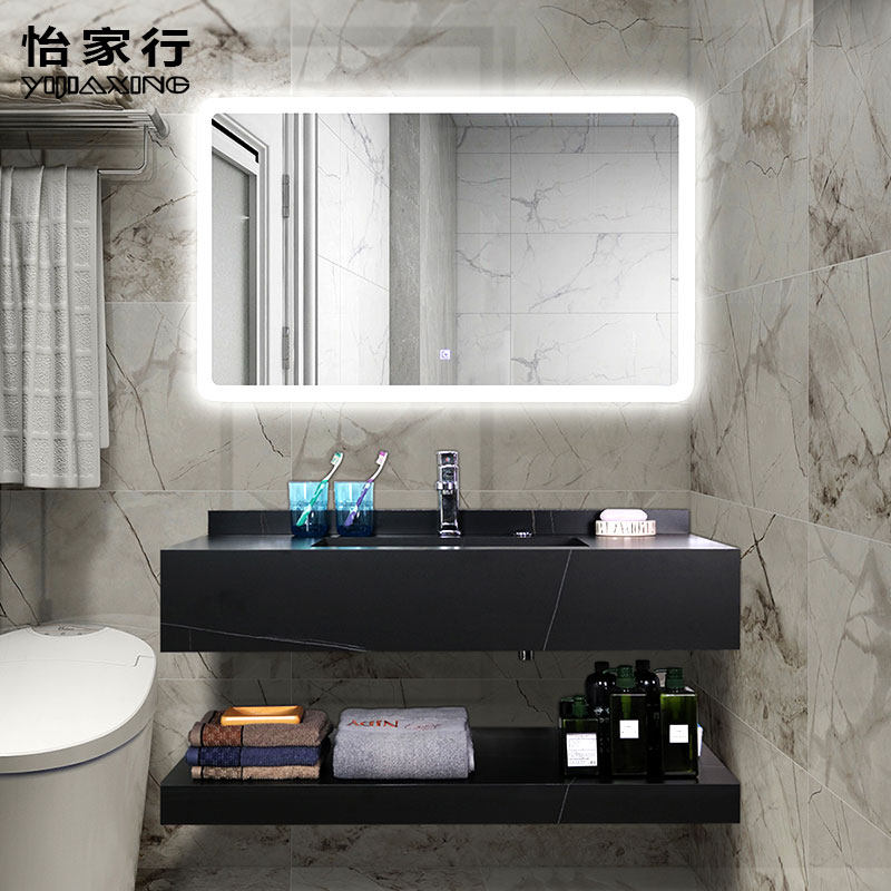 Washbasin slate bathroom cabinet combination one basin hidden water hole powder room washstand washbasin washbasin