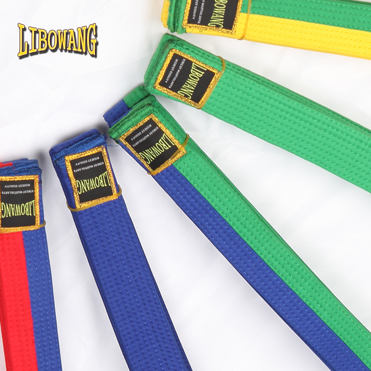 Li Bo new king road belt taekwondo embroidery to advance belt exam ribbon 16 meters single lap belt