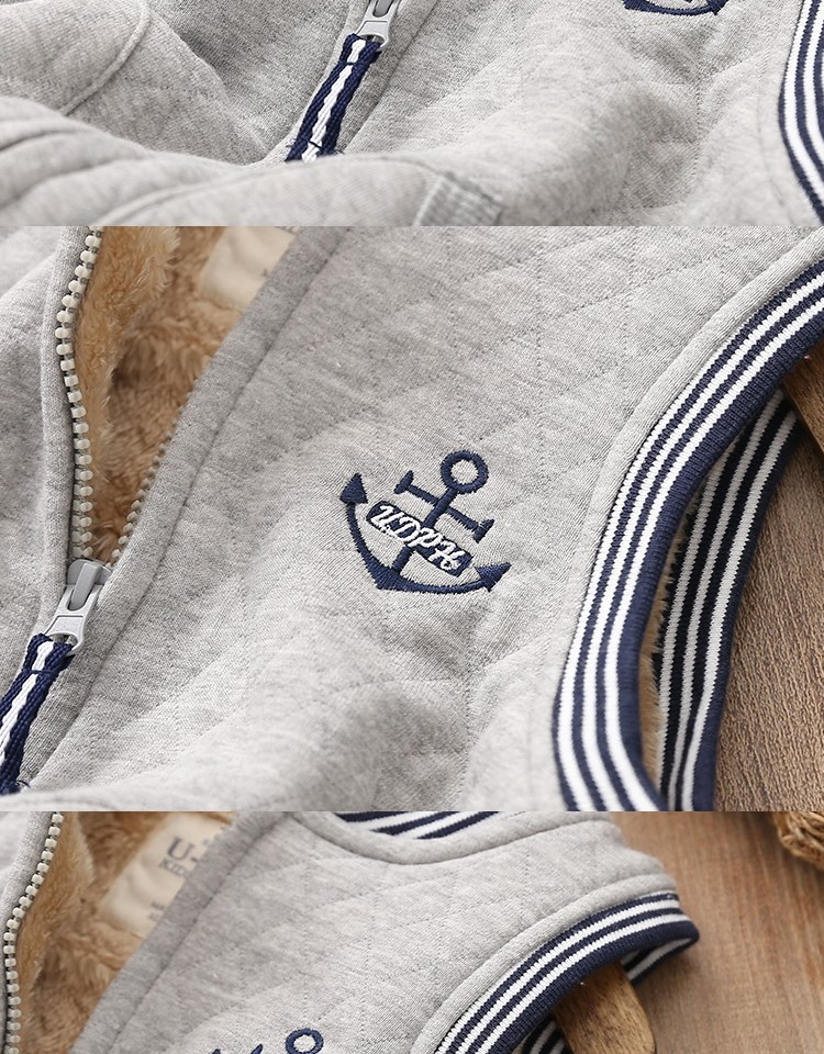 Winter boy cotton neo không khí cotton cộng với nhung áo lớn quần áo trẻ em dày vest vest áo khoác áo gile hàn