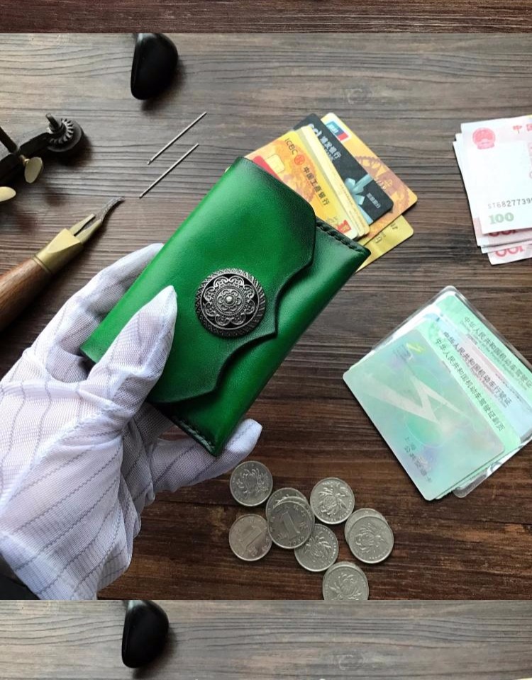 Gói thẻ da gốc retro dung lượng lớn đặt thẻ giấy phép lái xe túi giấy phép lái xe đặt đồng xu ví thẻ ngân hàng thẻ gạo đặt - Chủ thẻ ví đựng thẻ pedro