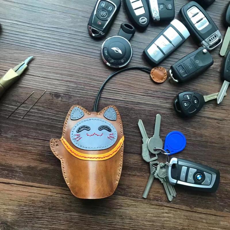 Lớp da khóa đầu tiên trường hợp dung lượng lớn hộ gia đình lưu trữ túi chìa khóa xe hơi thiết lập nhiều mô hình phổ quát - Trường hợp chính ví móc chìa khóa nữ