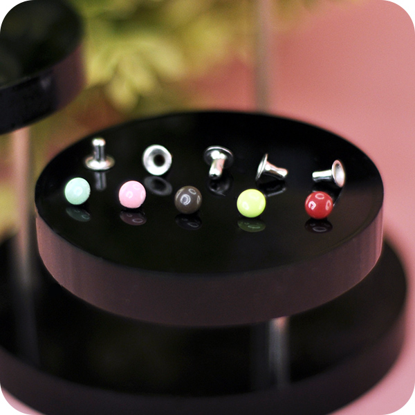 Handmade DIY baby clothes accessories Color paint mini round bumper rivet mushroom buckle diameter 4mm