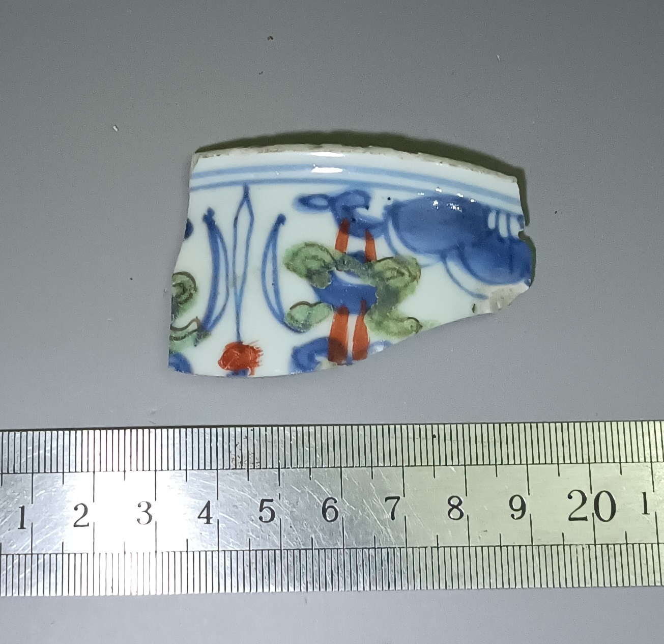 371 Qing Dynasty Kangxi Five-color Porcelain Specimen