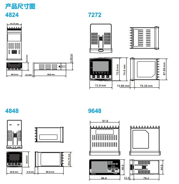 Delta temperature controller DTK series DTK4848R01 C01 V01 DTK4848R12 C12 V12