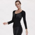 Giải mã bị hỏng Quần áo Dima Sen Yoga áo sơ mi dài tay Mùa thu và mùa đông nylon Quần áo thể thao yoga mỏng mỏng thảm yoga liforme Yoga