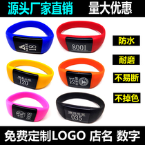 Sauna hand plate number plate bathroom foot bath ID digital bracelet induction lock key Bath gym hand card silicone
