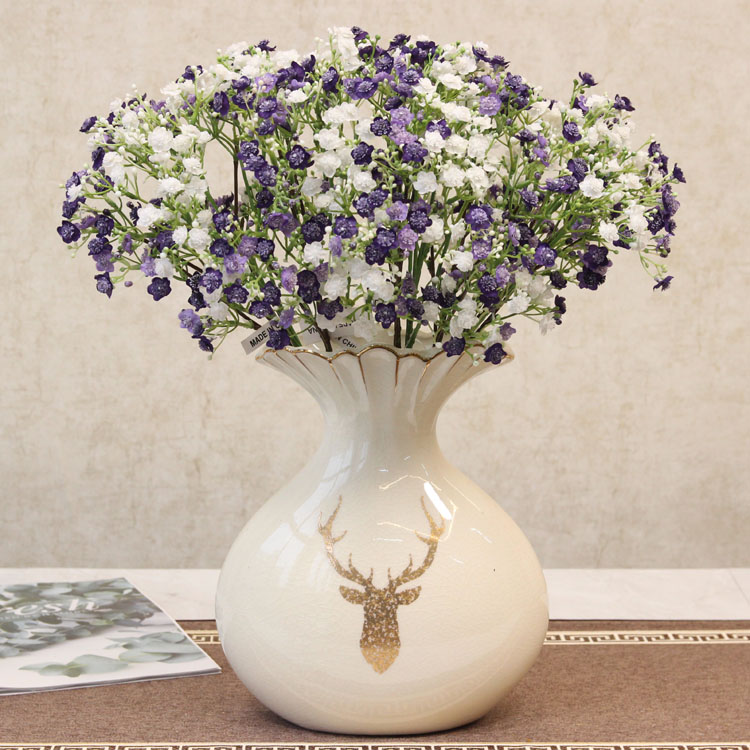 Modern minimal light luxury creative ceramic vase Nordic American table tea several masculine decoration crafts