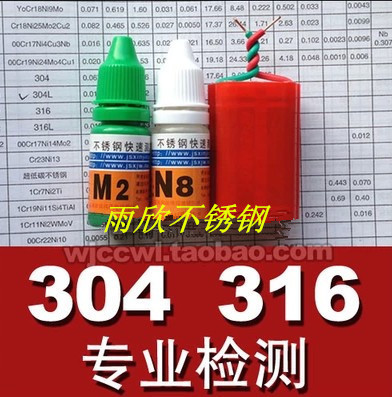 New Warp Weft 304316 Stainless Steel Detection Potion Real Fake Identification Fast Identification Liquid Chemical Assay Liquid