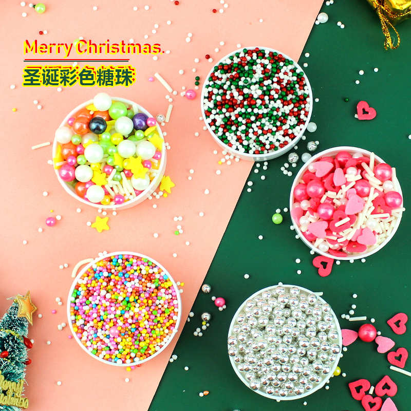 Gold Silver Sugar Beads Bottle Cake Decoration Color Sugar Beads