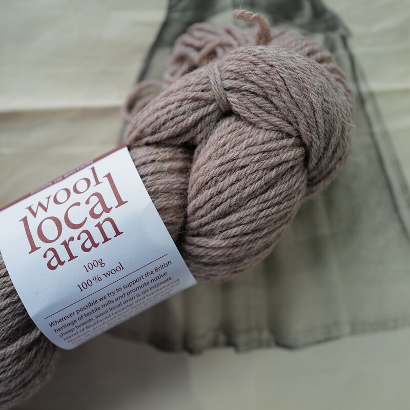 100g of British Erika Knight Local Wool, Wool Local, Aran Thickness, Blue-Faced Lamb Wool