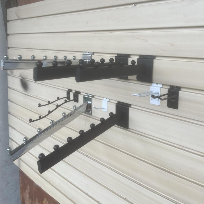 6-Pack Thickened and Enlarged Hooks for Clothing Store Display Racks, Slotted Board Hooks for Hanging Clothes, Wall-Mounted Hangers for Storage