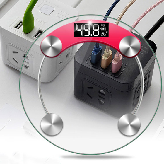 充电款男女人体健康秤精准电子秤加厚玻璃称家用浴室成人体重秤