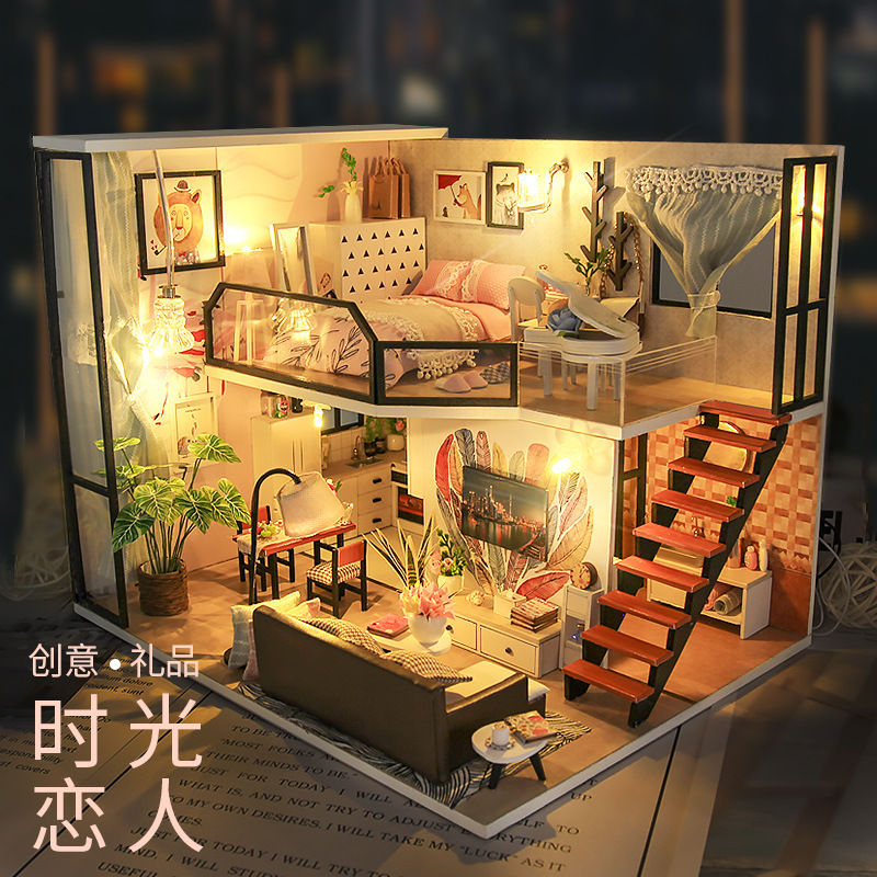Diy Cottage Handmade Loft Villa Big House Model HouseArt HouseToys Birthday Gift
