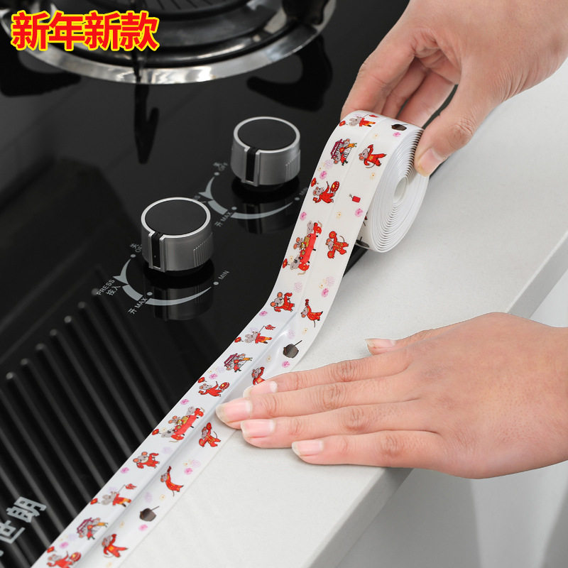 Waterproof bathroom beauty seam stickers kitchen sink edge seal bathroom gap repair anti-mildew toilet floor stickers leak-proof water retaining strips