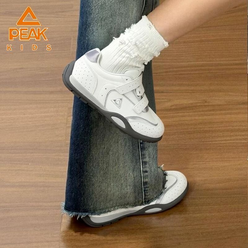 Peak 2026 Spring and Summer New Style Velcro Casual Shoes Lightweight Sports Shoes Flat Sneakers for Girls and Kidsren
