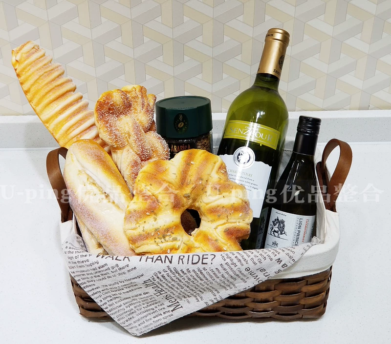 Mô hình tối giản hiện đại phòng mềm nhà bếp đạo cụ rượu mô phỏng bánh mì trang trí sáng tạo trang trí ZH1058