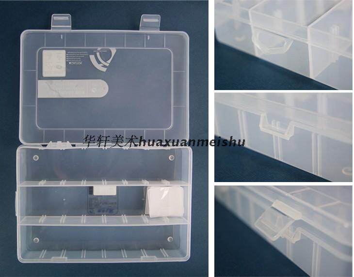  670 Transparent Plastic Painting Tool Box Lead Pencil Case Empty Box Paint Box