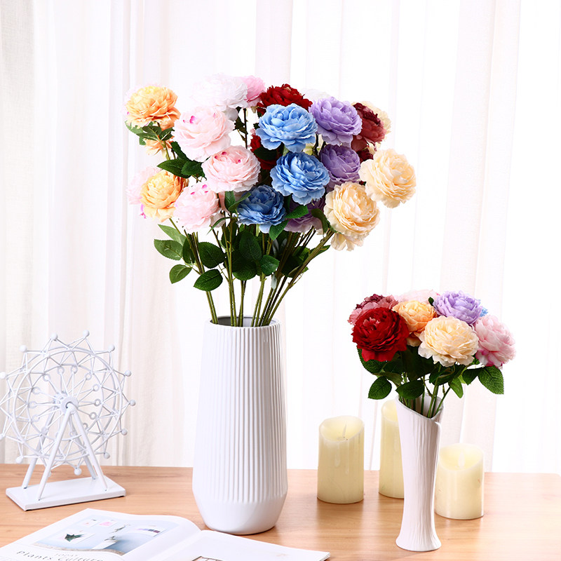 Wedding Celebration Flower Art Props Foreign Peony Silk Flowers Fake Flower Wedding Scene Decoration Background Arrangement Photography Props