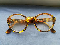(Round garden) French handmade retro glasses frame Harry Larys Harmony 50 yellow color close round