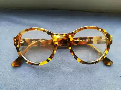 (Round garden) French handmade retro glasses frame Harry Larys Harmony 50 yellow color close round