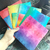 Diamond Polar Light Dazzling Hand-painted Striped Star Empty Single Face Bicolor Color Handmade Origami 15cm