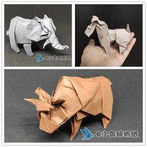 Shopkeeper recommends treasure super tough thick paper dark stripe imported Kraft paper complex animal origami 28cm