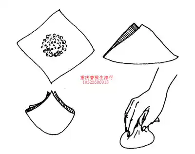 Large lacquer paint tool (commonly used for shellac cobber paint) cotton cotton ball glove combination