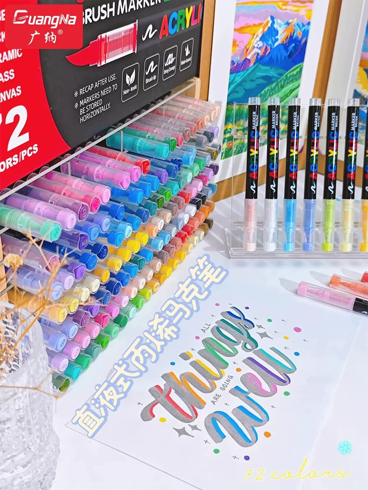 Acrylic, маркер, мягкое искусство живописи, кисть, 240 цветов, DIY, граффити