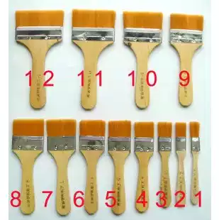 Oil painting brush Nylon plate brush Art supplies Acrylic brush bristle brush Paint brush 1-12#