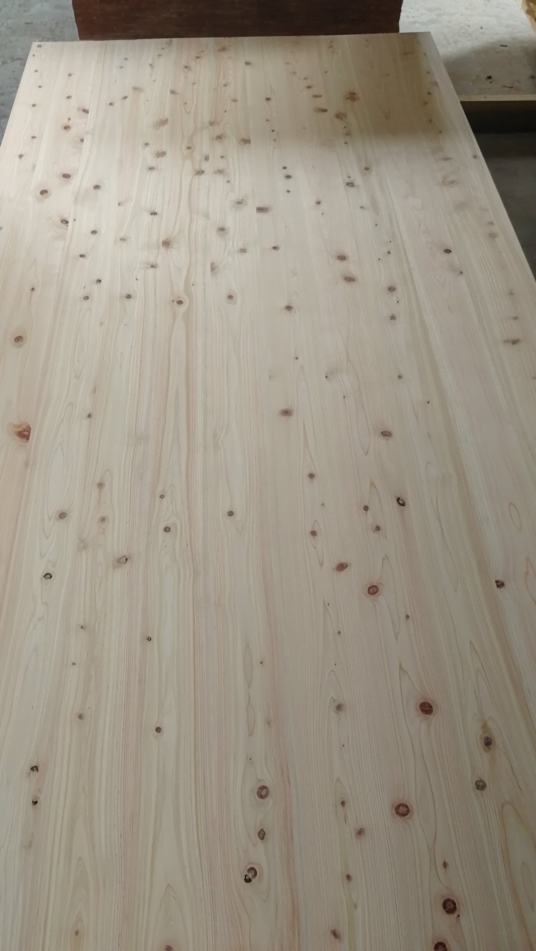 Japanese cypress HINOKI has knotted straight board overall cabinet wardrobe back panel 2440*1220*18mm integrated material