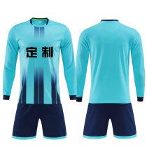 Long-sleeved football uniform custom uniform printing set autumn and winter adult male and female student children's team competition training