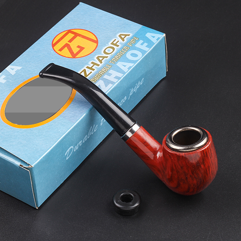 Bended filter pipe pipe with dual use pipe cleaning pot pipe smoke men's tobacco tobacco bag