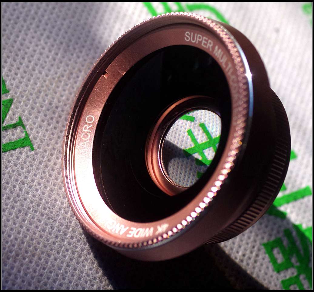 4K wide angle microlens 49MM with lens cover rose gold delivery clip small lens cell phone lens