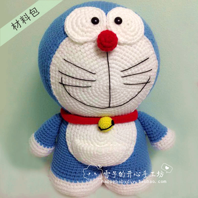 Hair Line Doll Crochet Material Bag Bites for cats Doraemon A dream handmade wool line DIY crochet hand paparazzi to give a picture