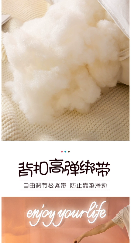 Cotton Hàn Quốc đầu giường mềm túi đệm eo hỗ trợ nâng cao tựa lưng gối đôi gối có thể tháo rời và có thể giặt - Trở lại đệm / Bolsters