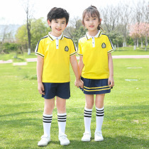 Primary school students school uniform summer student summer class uniform suit kindergarten uniform short-sleeved cotton sports wind graduation photo
