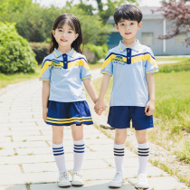 School uniforms for primary school students summer short-sleeved childrens British style sportswear summer teacher class uniforms kindergarten uniforms