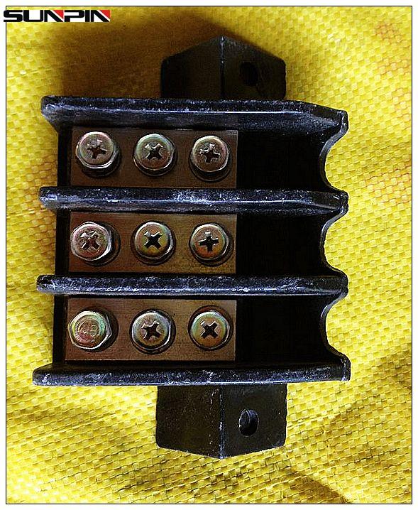 Welding machine accessories three rows of terminals pure copper sheet 500 welding machine terminals