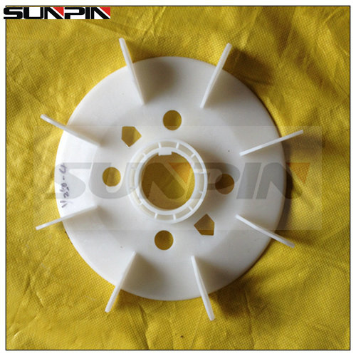 Motor wind blade Y250-4 grade thickened white plastic shaft hole 68MM