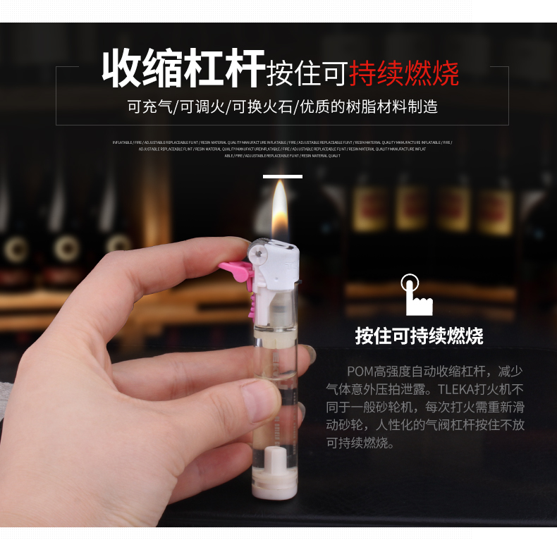 Nhiều vận chuyển TLEKA Deco nhẹ hơn thời trang cá tính sáng tạo có thể thay đổi bánh xe bơm hơi Flint bật lửa đẹp độc lạ
