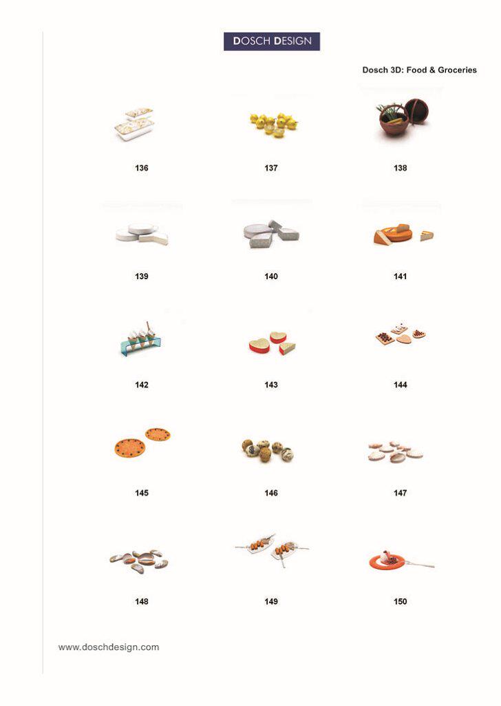 DOSCH 3D：Food & Groceries[食品食物3D模型]/MAX.有目录
