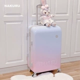 Модный чемодан, вместительная и большая портативная коробка, в корейском стиле, 24 дюймов, алюминиевый кейс