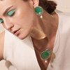 Langmu original natural agate green three-piece suit for women