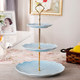 European-Style Creative Ceramic Three-Tier Fruit Plate for Home Use in the Living Room, Dessert Stand, Cake Stand, Afternoon Tea Candy Plate