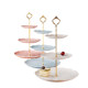 European-Style Creative Ceramic Three-Tier Fruit Plate for Home Use in the Living Room, Dessert Stand, Cake Stand, Afternoon Tea Candy Plate