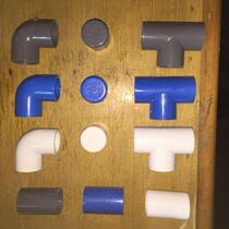 DIY aquarium accessories material 4 points PVC water supply pipe straight through tee elbow plug tee plug bottom filter fittings