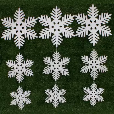 Christmas Decorations White snowflake pieces Snowflake string Snow three-piece Christmas Tree Window Glass pendant charm